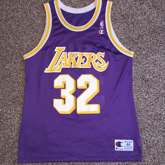 magic johnson champion jersey